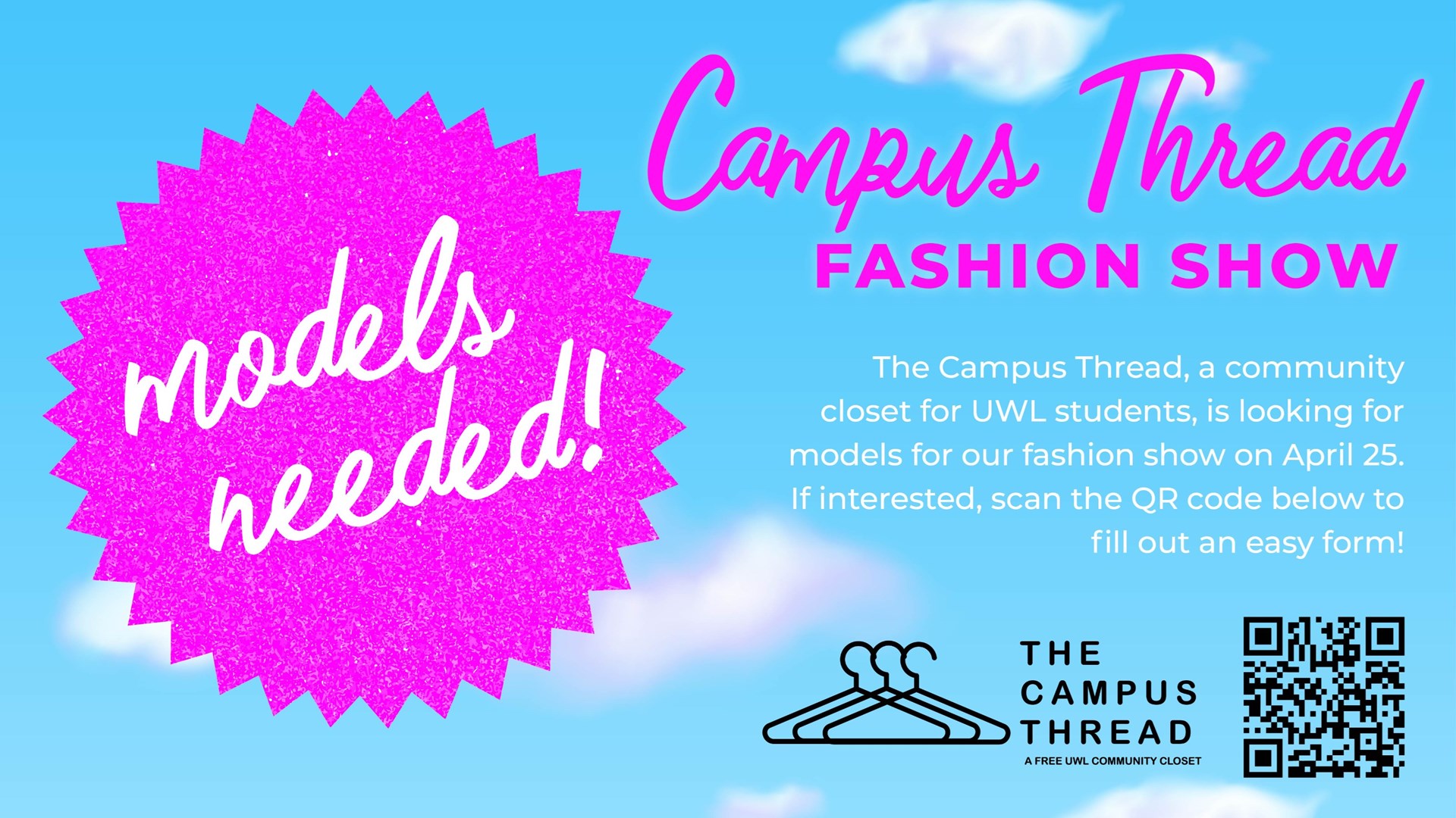 Campus Thread Fashion Show Models Needed